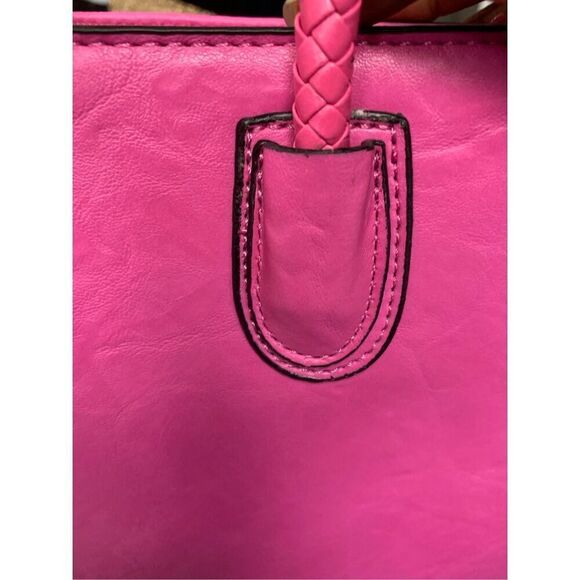 Hot Pink Studded Tote Handbag - Picture 8 of 8